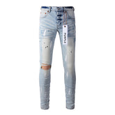 Purple Brand Jeans Pure Cotton High Street Trend